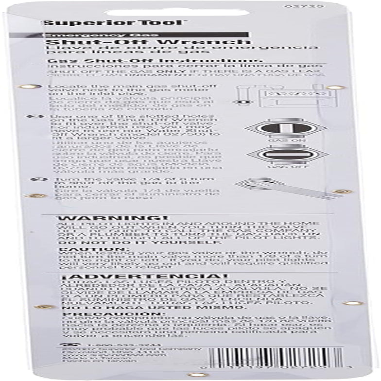 Emergency Gas Shut-Off Wrench One Size