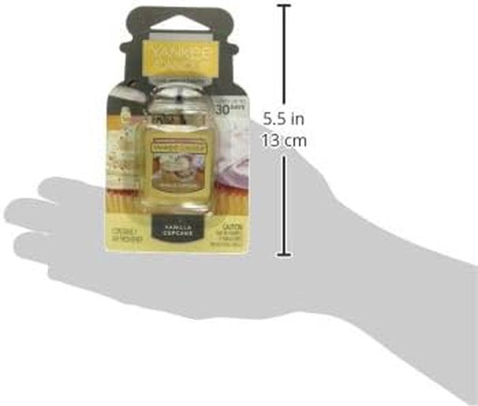 Car Air Fresheners, Hanging Car Jar® Ultimate Vanilla Cupcake Scented, Neutralizes Odors up to 30 Days, Gray, 1 Count (Pack of 1)