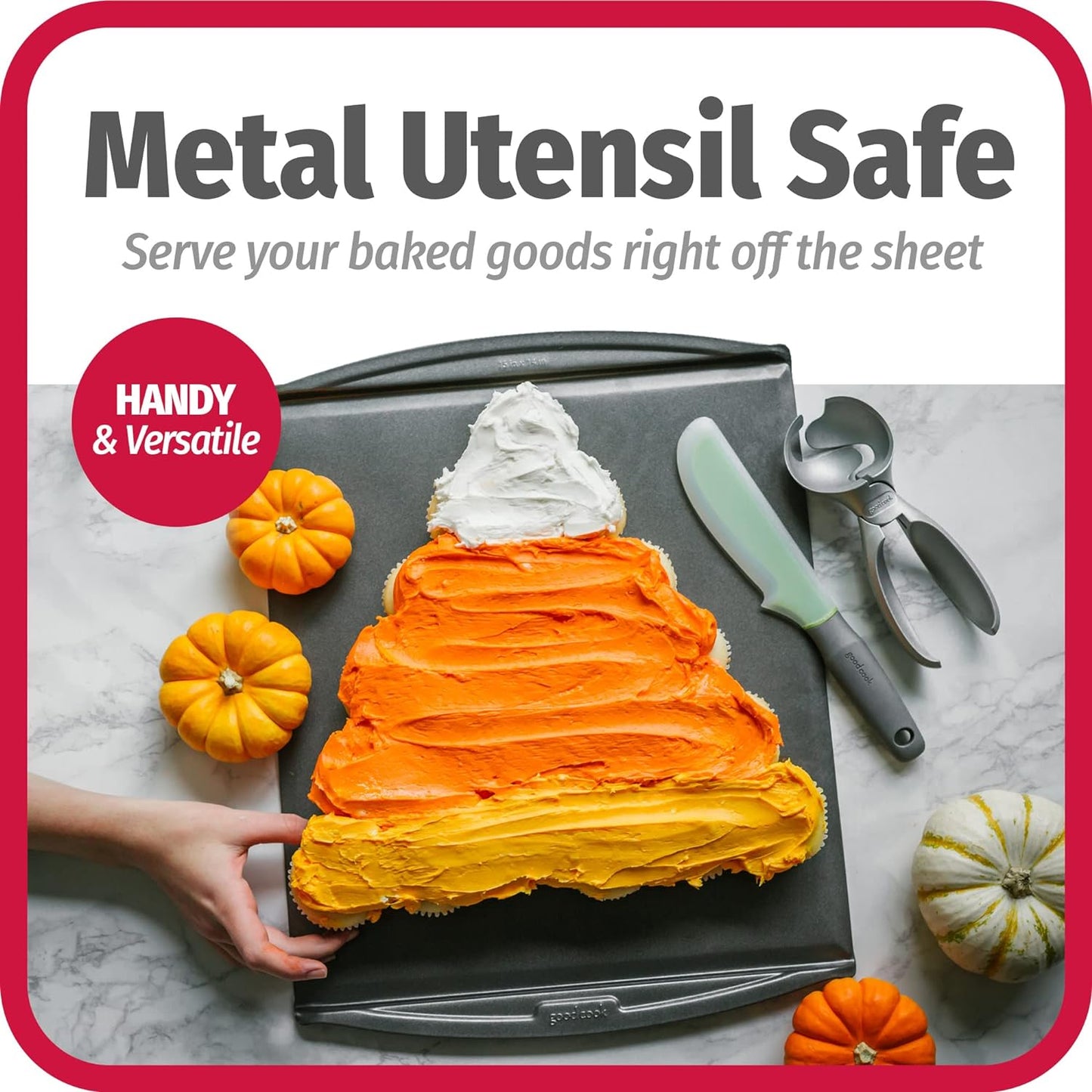 Good Cook 15 Inch X 14 Inch Cookie Sheet, Gray (04023)