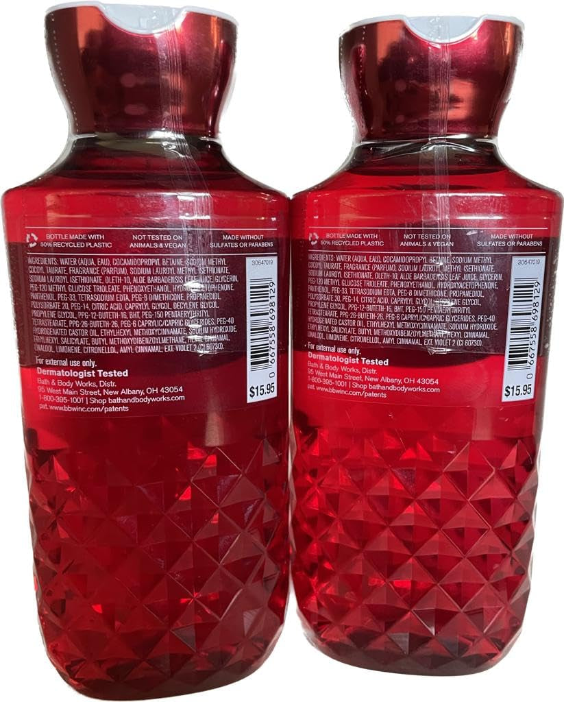 Winter Candy Apple Body Wash 10 Fl Oz 2 Pack (New Look- Gel Clear or Pink)
