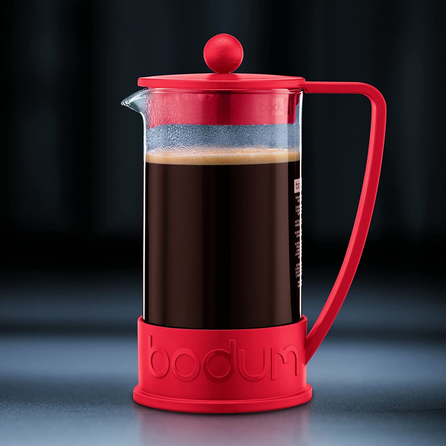 1-Liter 8-Cup Coffee Make Brazil French Press, 34 Oz, Red