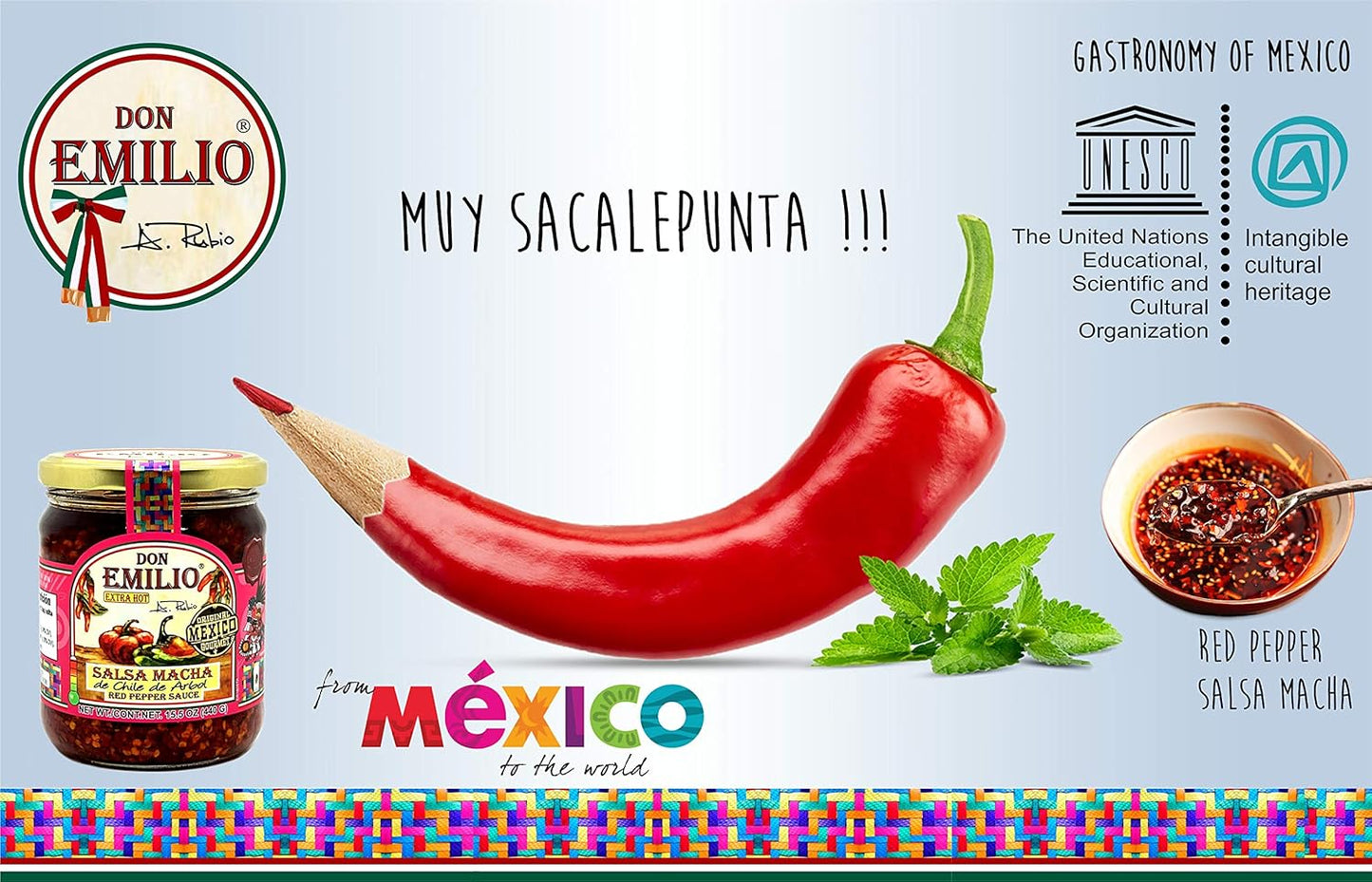 Hot Chili Salsa Macha (9 Oz) (Pack of 1) | Keto, Vegan | Crisp, Tingly | Spicy, Savory | Red Pepper, Chili (2 pack)