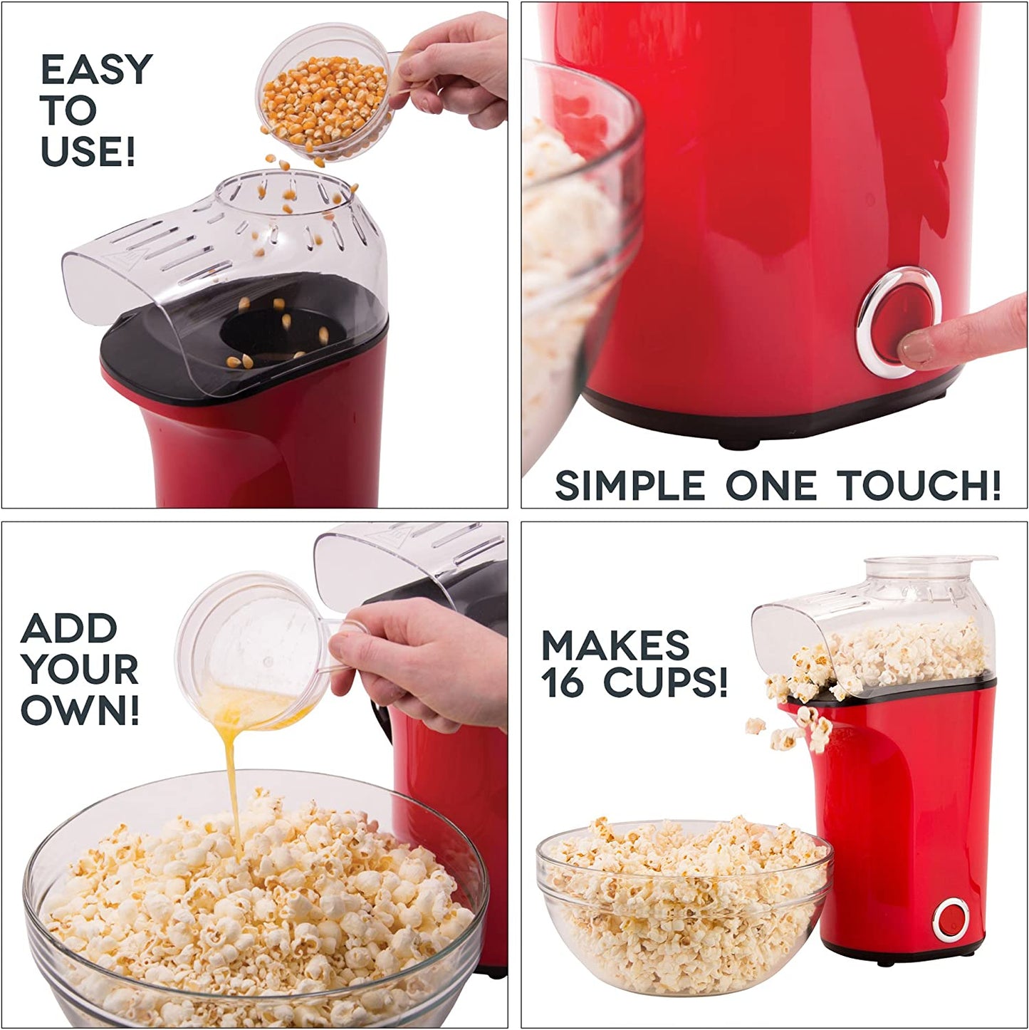 DAPP150GBRD04 Popcorn Machine, Red