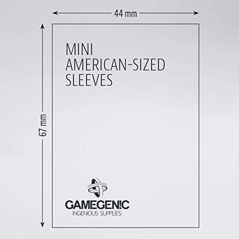 Prime Board Game Sleeves | Pack of 50 Extra-Clear Sleeves | 44 by 67 Mm Card Sleeves Optimized for Mini American Card Games | Premium Card Protection | FFG Yellow Color Code | Made by