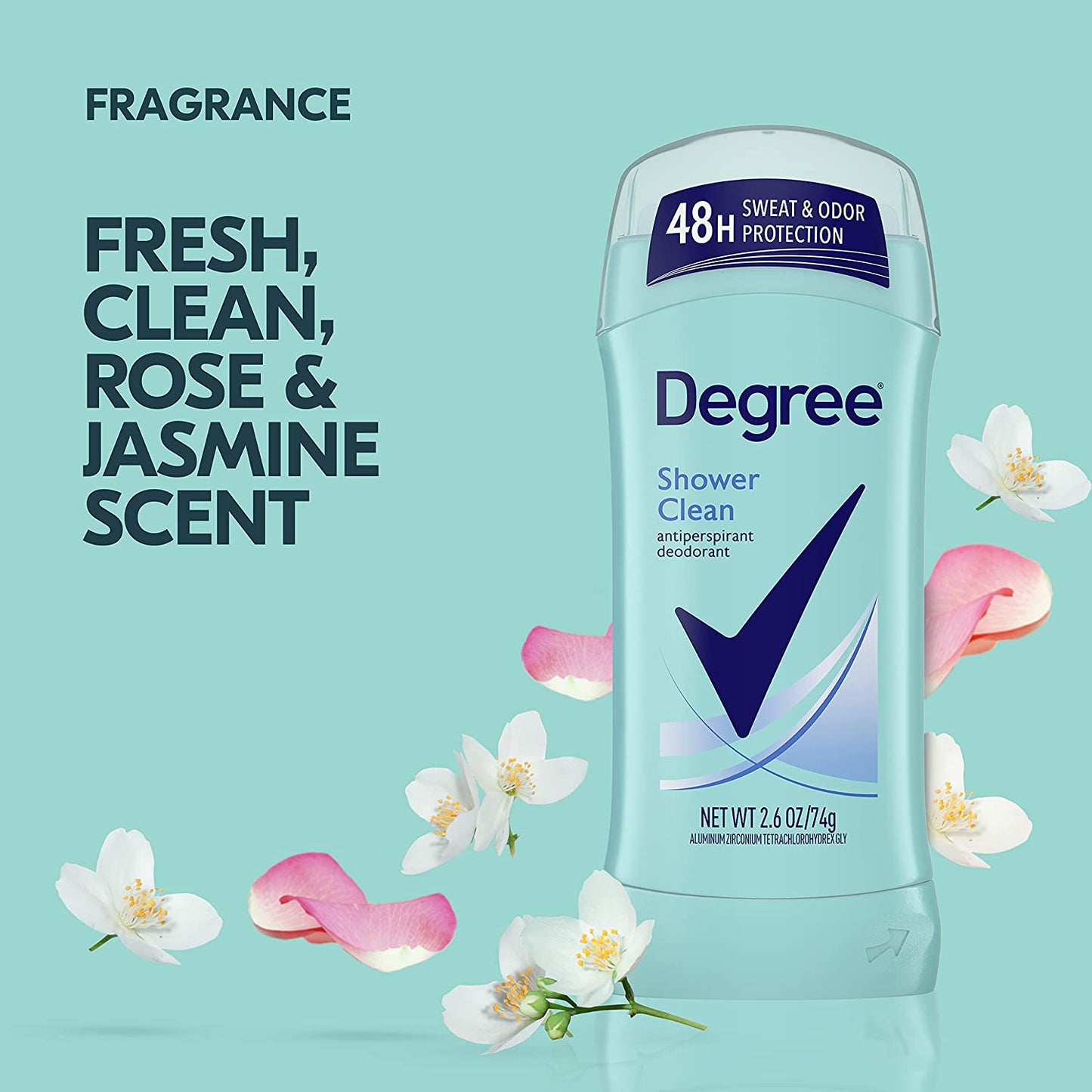 Original Antiperspirant Deodorant Shower Clean 48-Hour Sweat & Odor Protection Antiperspirant for Women 2.6 Oz