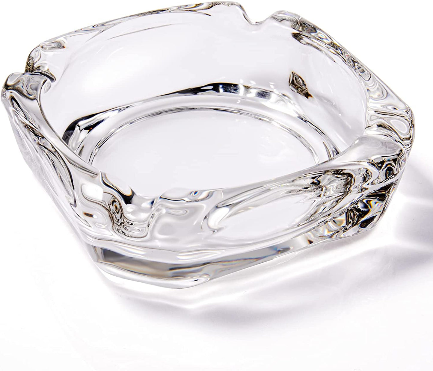 Glass Ashtray, Home Ashtrays for Cigarettes, Outdoor Ashtray for Weed, Cigar Cool Ashtrays Cute Ashtray Square Transparent
