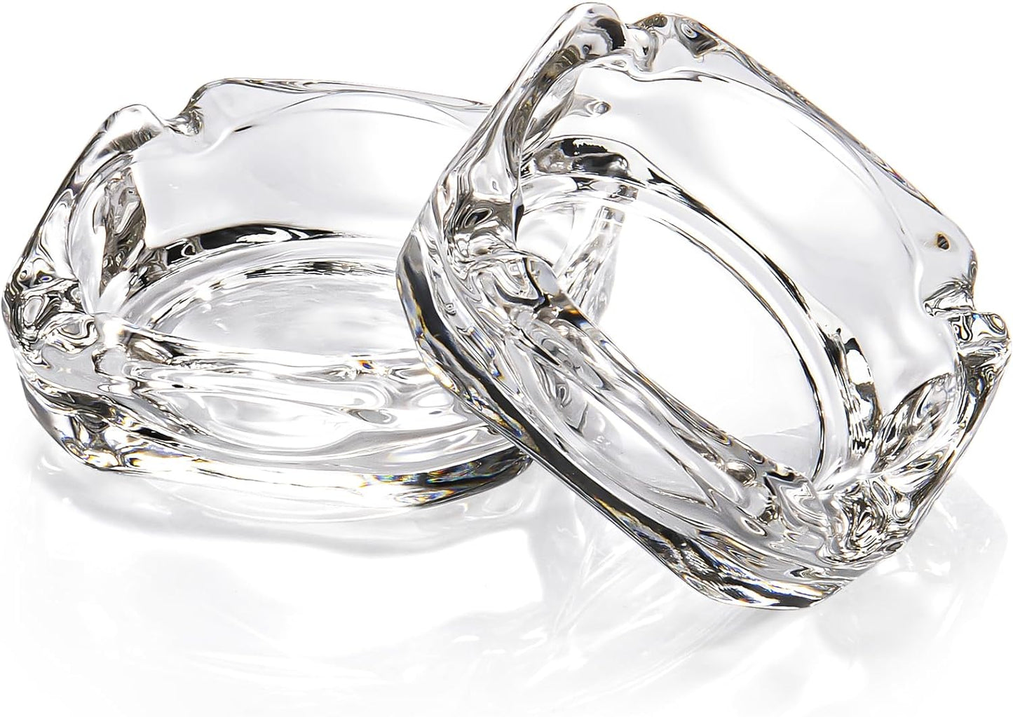 Glass Ashtray, Home Ashtrays for Cigarettes, Outdoor Ashtray for Weed, Cigar Cool Ashtrays Cute Ashtray Square Transparent