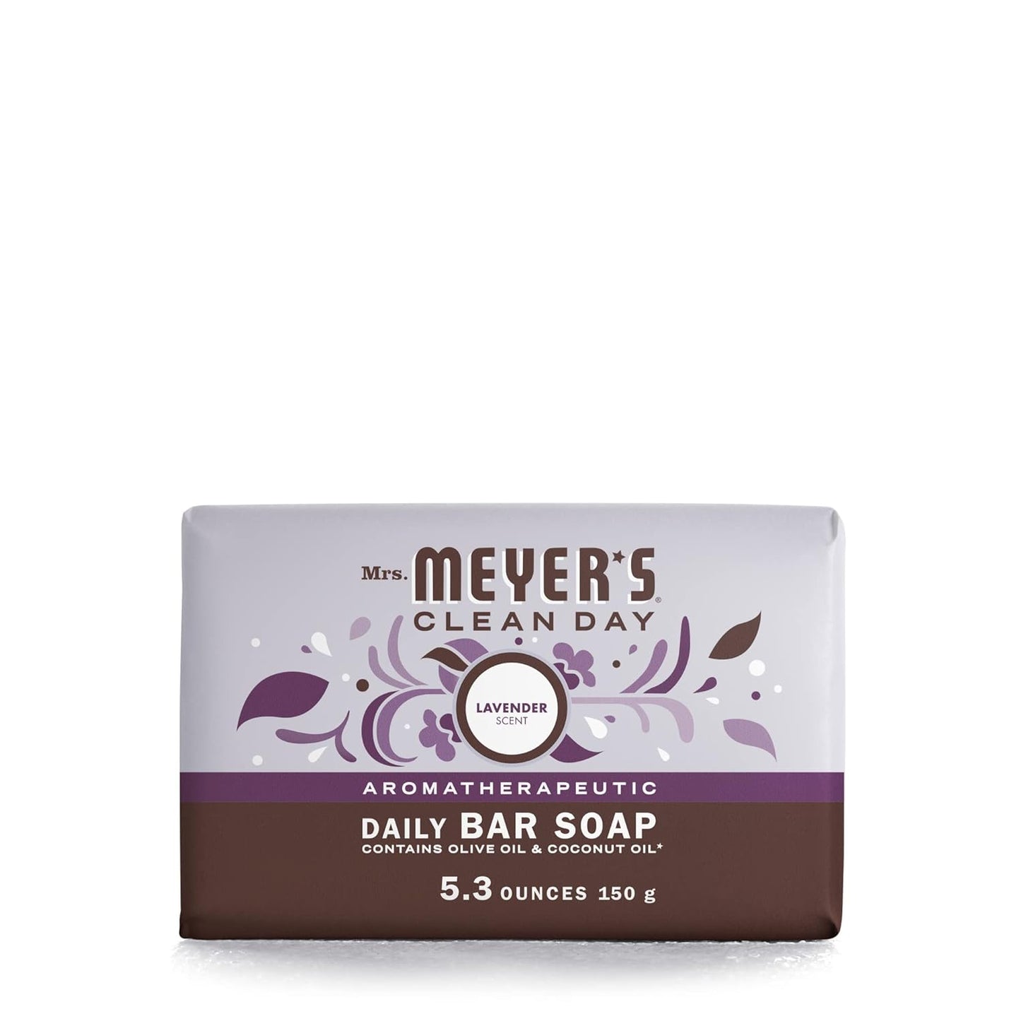 Mrs. Meyer'S Bar Soap, Use as Body Wash or Hand Soap, Made with Essential Oils, Rain Water, 5.3 Oz, 1 Bar