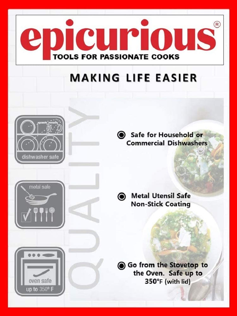 Epicurious 12-Inch Nonstick Aluminum Square Griddle, Copper