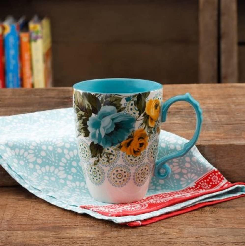 Rose Shadow 24-Ounce Floral Jumbo Latte Mug