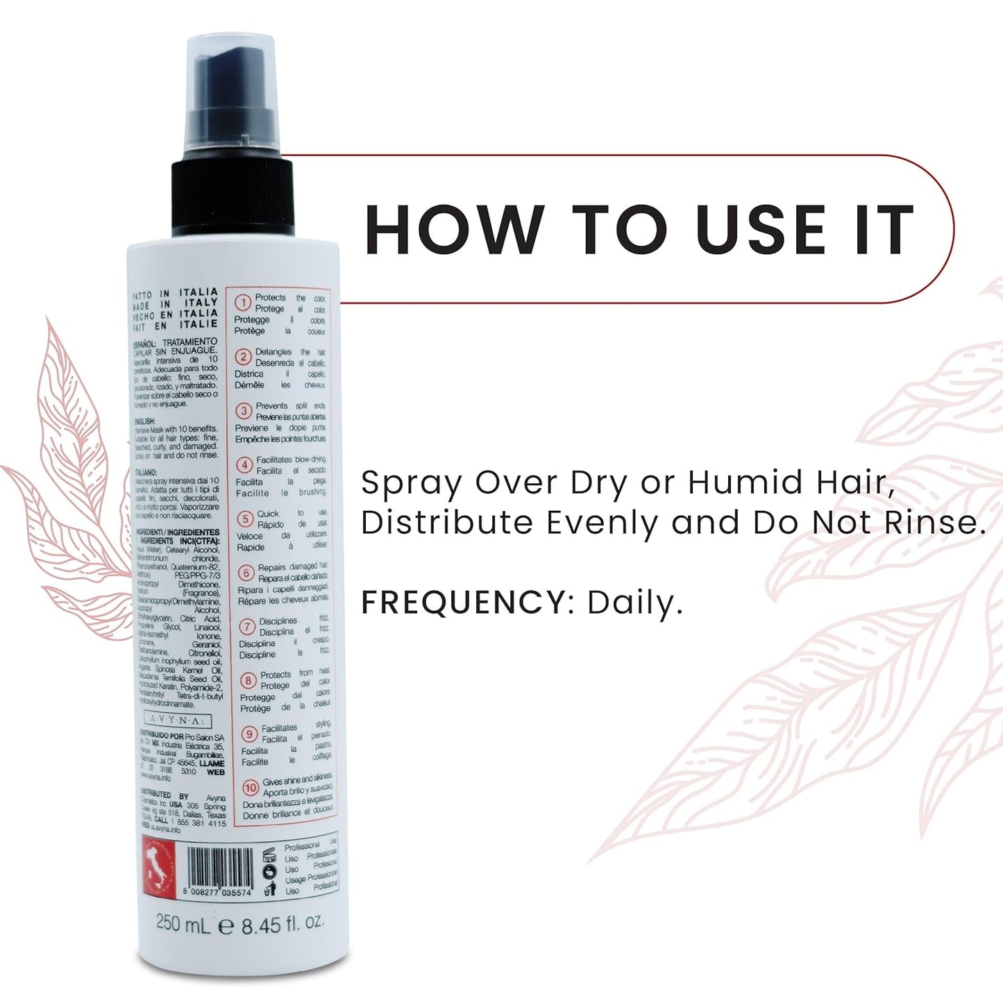 Pozione 10 Leave in Spray Hair Conditioner Treatment