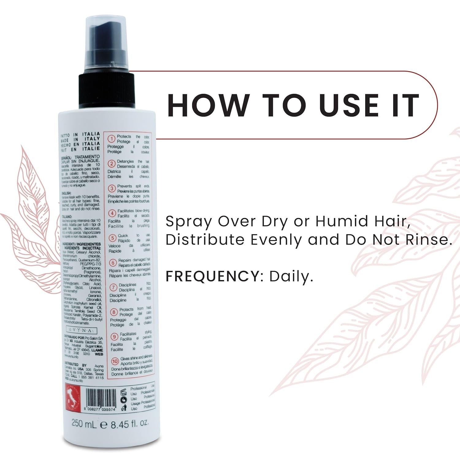 Pozione 10 Leave in Spray Hair Conditioner Treatment