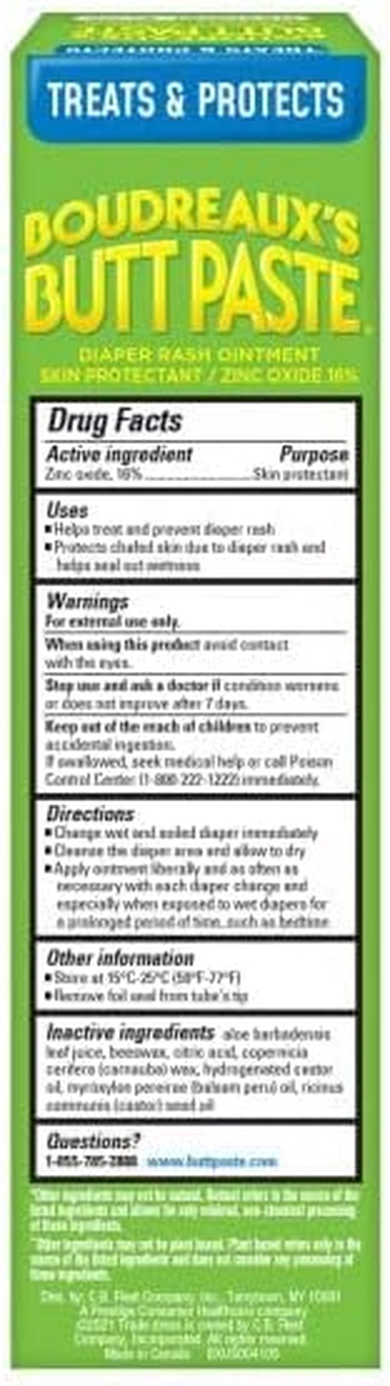 with Natural* Aloe Diaper Rash Cream, Ointment for Baby, 4 Oz Tube, 2 Pack
