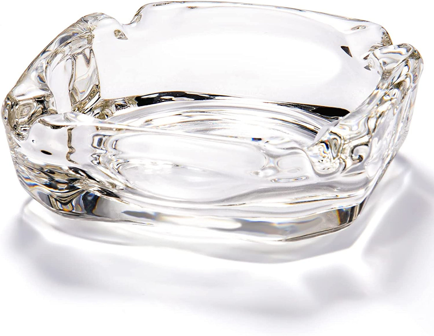 Glass Ashtray, Home Ashtrays for Cigarettes, Outdoor Ashtray for Weed, Cigar Cool Ashtrays Cute Ashtray Square Transparent