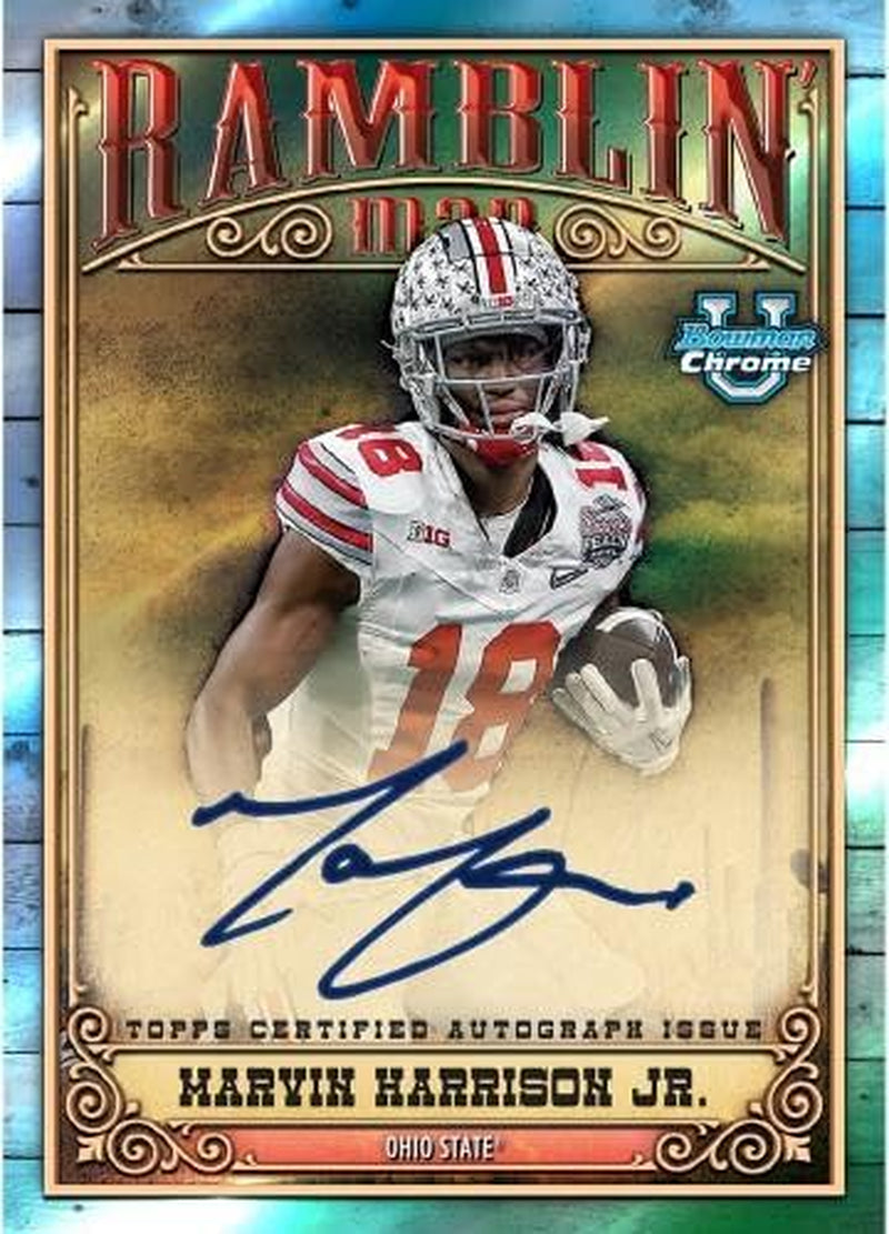 2023 Bowman Chrome University Football Factory Sealed Value Box -