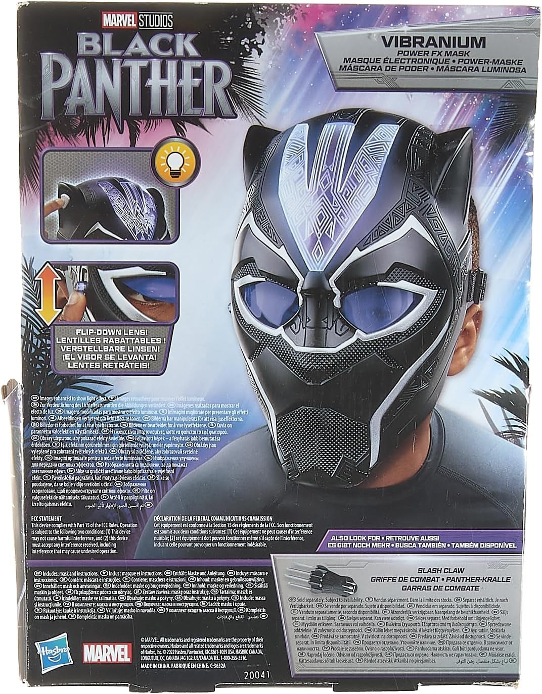 Black Panther Studios Legacy Collection Black Panther Vibranium Power FX Mask Roleplay Toy, Toys for Kids Ages 5 and Up