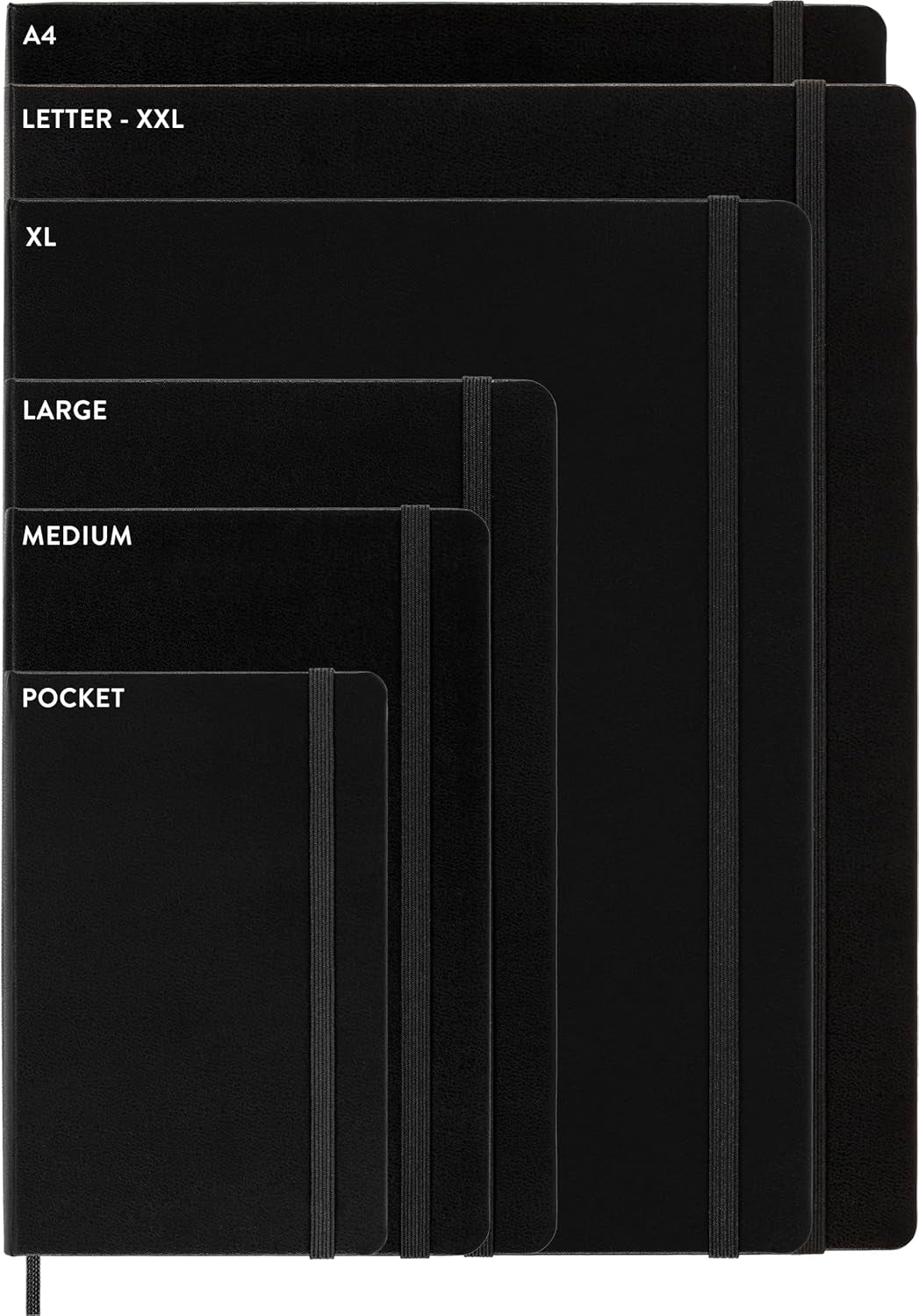 Classic Notebook, Large, Ruled, Black, Hard Cover (5 X 8.25)