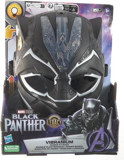 Black Panther Studios Legacy Collection Black Panther Vibranium Power FX Mask Roleplay Toy, Toys for Kids Ages 5 and Up