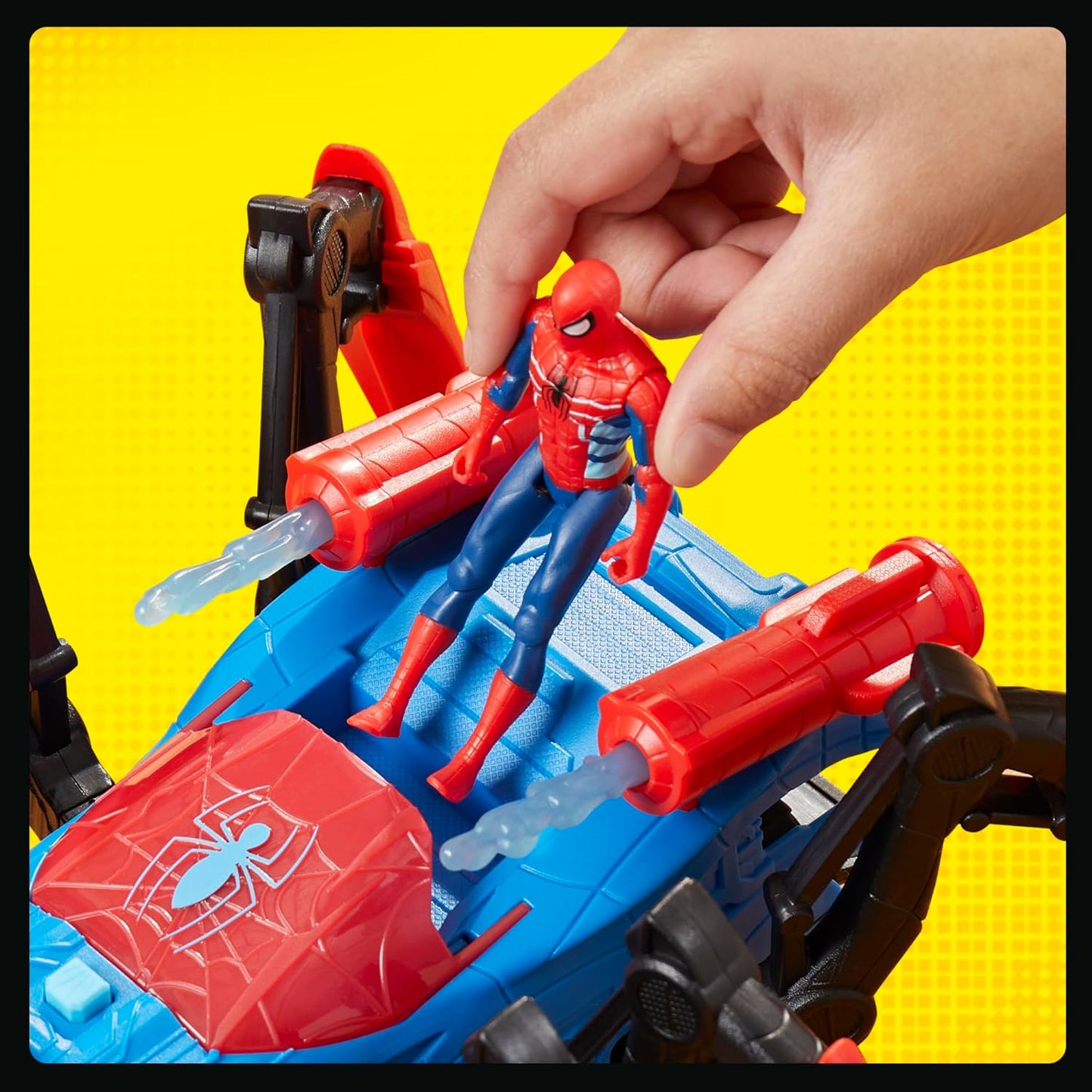 Marvel  Car Playset with Blast Feature and Action Figure for Kids Ages 4 and Up