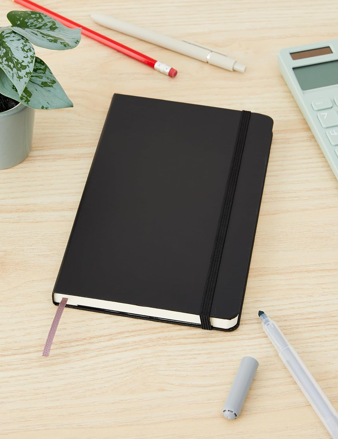 Classic Notebook, Large, Ruled, Black, Hard Cover (5 X 8.25)