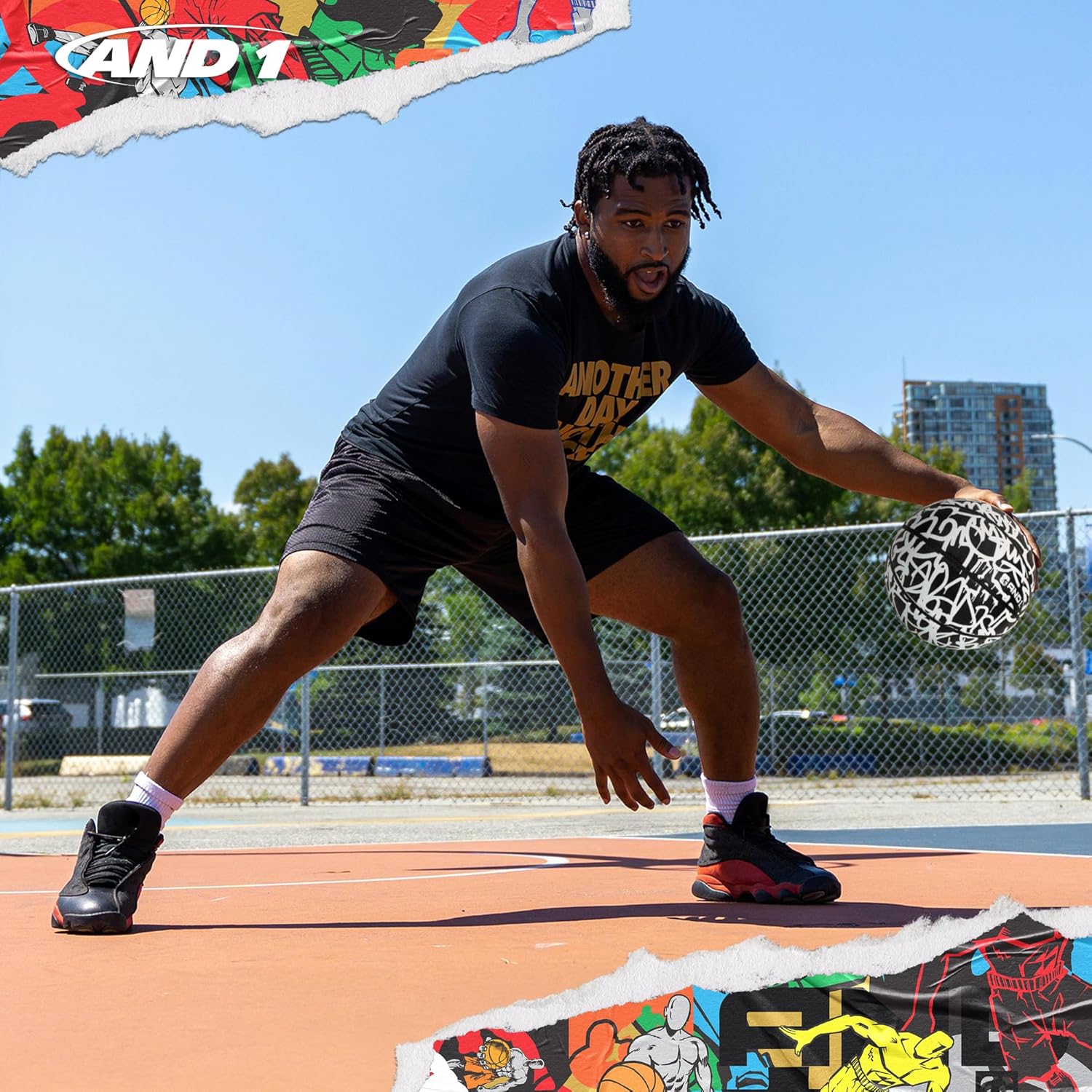 Chaos Rubber Basketball: Game Ready, Office Regulation Size (29.5”) Streetball, Made for Indoor/Outdoor Basketball Games- Graffiti Series
