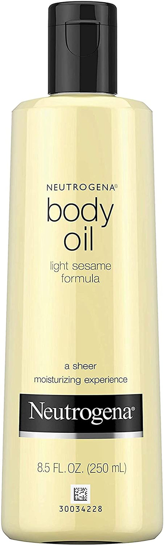 Body Oil Light Sesame Formula, Dry Skin Moisturizer & Hydrating Body Massage Oil, for Radiant & Healthy Looking Glow, Nourishing Bath Oil for Sheer Moisture, 8.5 Fl. Oz