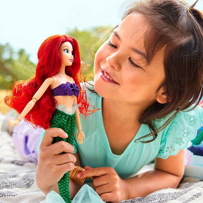 Ariel Classic Doll from the Little Mermaid, 111⁄2 Inches, Fully Posable with Brush - Ages 3+