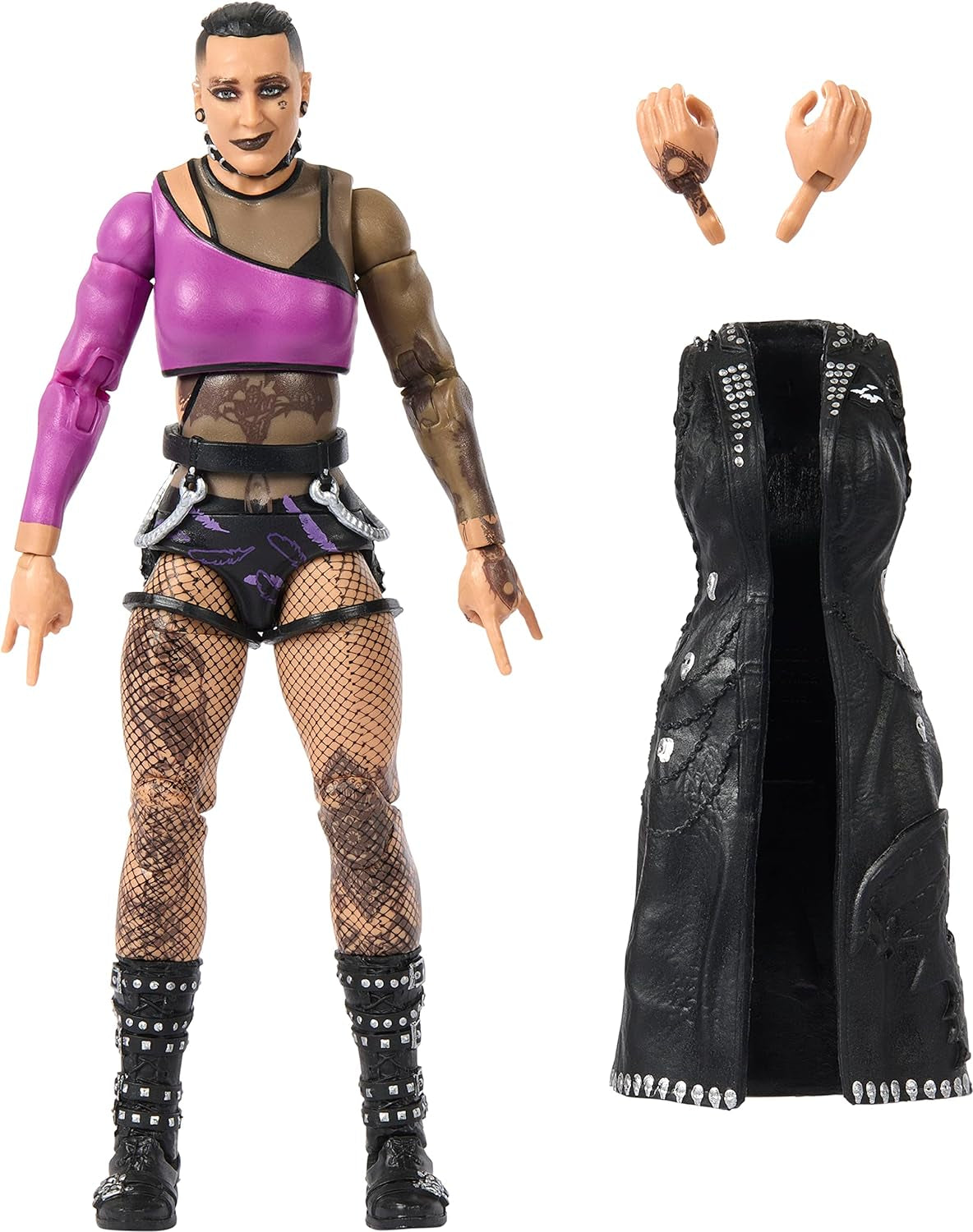 WWE Rhea Ripley Elite Collection Action Figures, Deluxe Articulation & Life-Like Detail with Iconic Accessories, 6 In