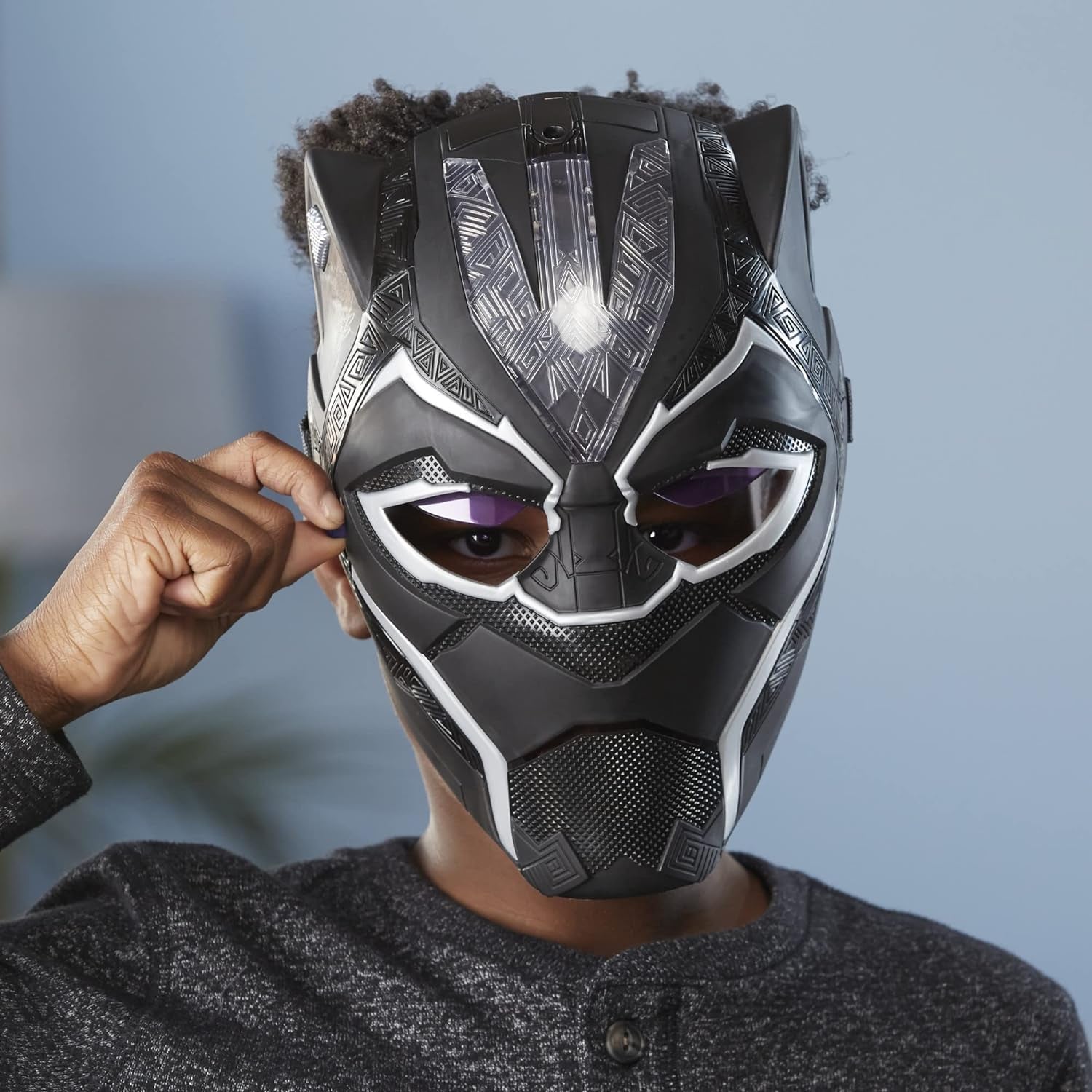 Black Panther Studios Legacy Collection Black Panther Vibranium Power FX Mask Roleplay Toy, Toys for Kids Ages 5 and Up