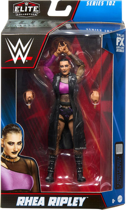 WWE Rhea Ripley Elite Collection Action Figures, Deluxe Articulation & Life-Like Detail with Iconic Accessories, 6 In