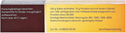 Povidone-Iodine Wound Antiseptic Ointment, without Alcohol,Does Not Burn 25G/0,88 Oz. (Pack of 1)