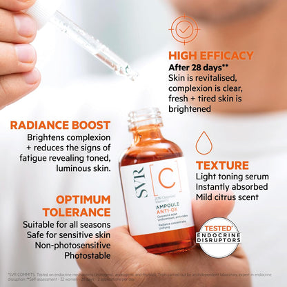 [C] Concentrate - Brightening Face Serum with 20% Optimized Vitamin C - Skin Appears Firmer and Smooth, Fine Lines Look Reduced - Antioxidant Care for Men and Women Sensitive Skin, 1 Fl.Oz.