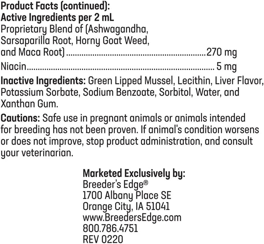 Breeder'S Edge Get Him Going, Reproductive Performance Supplement for Dogs and Cats, 30 Ml