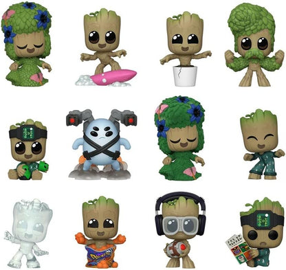 Mystery Mini Marvel: Guardians of the Galaxy - Groot - 12Pc PDQ - Groot Shorts - Collectible Vinyl Figure - Gift Idea - Official Merchandise - for Kids & Adults - TV Fans and Display