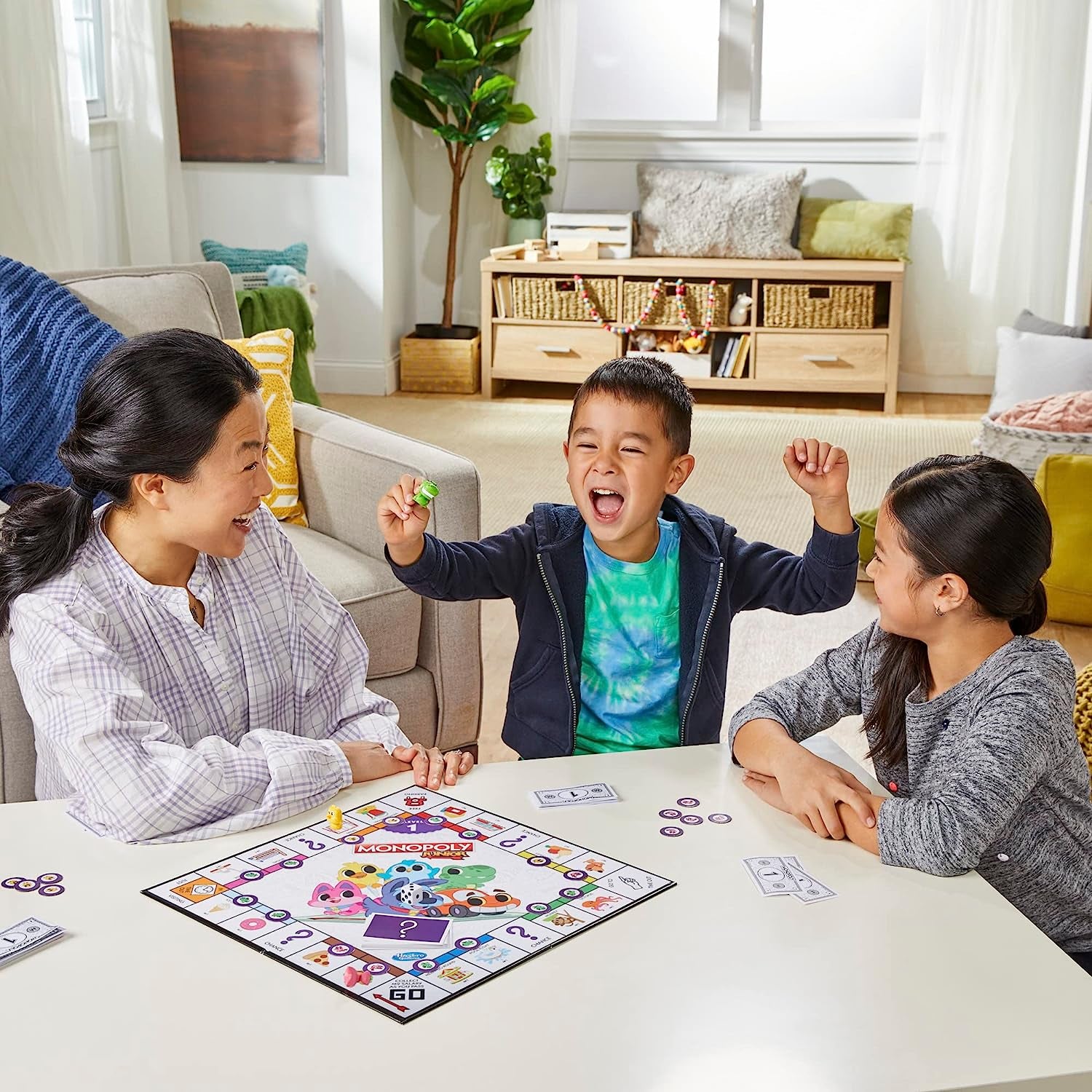 Gaming  Junior Board Game, 2-Sided Gameboard, 2 Games in 1,  Game for Younger Kids Ages 4 and Up, Kids Games for 2 to 6 Players