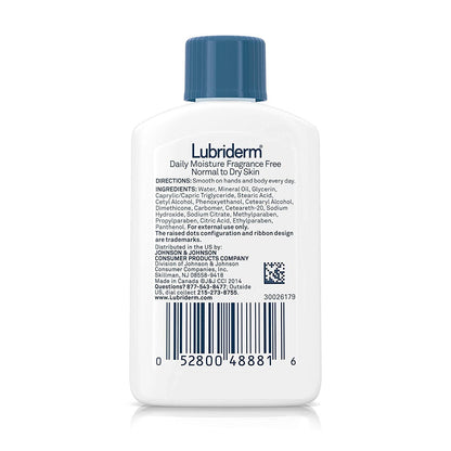 Lubriderm Daily Moisture Hydrating Unscented Body Lotion with Vitamin B5 for Nor