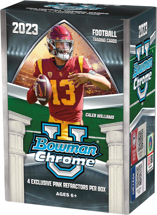 2023 Bowman Chrome University Football Factory Sealed Value Box -