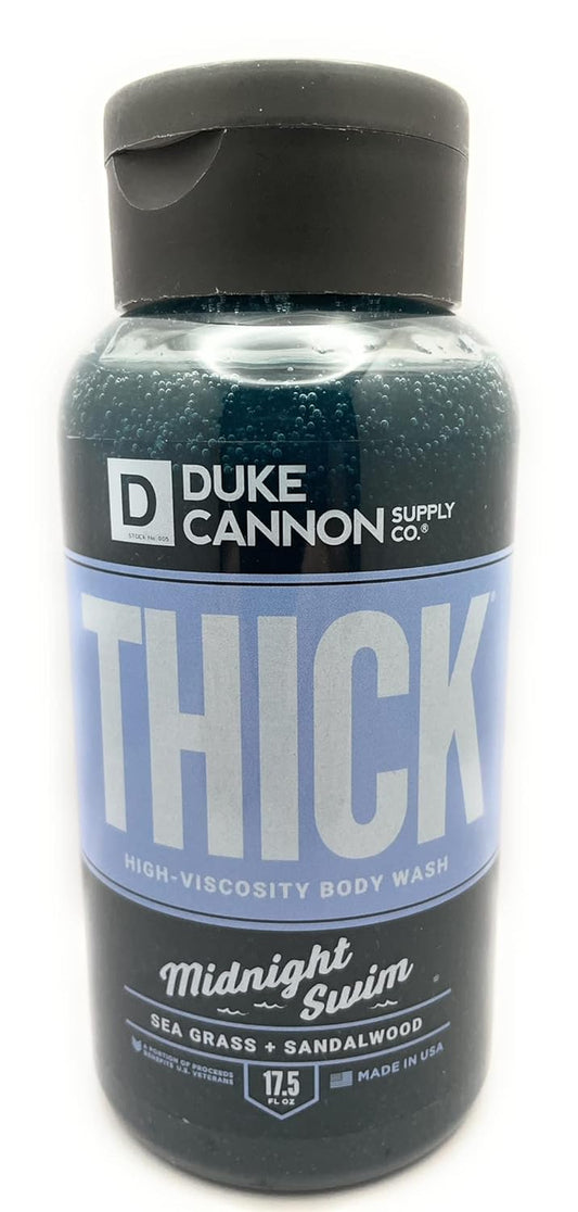 "Luxurious Men's Midnight Swim Body Wash - Experience Pure Refreshment and Invigorating Cleanliness with Duke Cannon - 17.5 Oz"