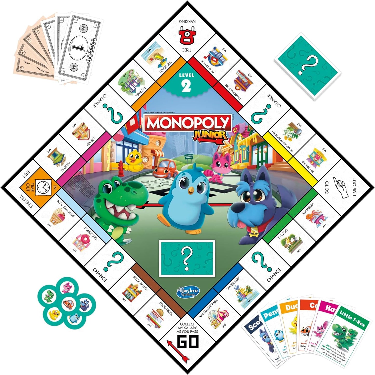 Gaming  Junior Board Game, 2-Sided Gameboard, 2 Games in 1,  Game for Younger Kids Ages 4 and Up, Kids Games for 2 to 6 Players