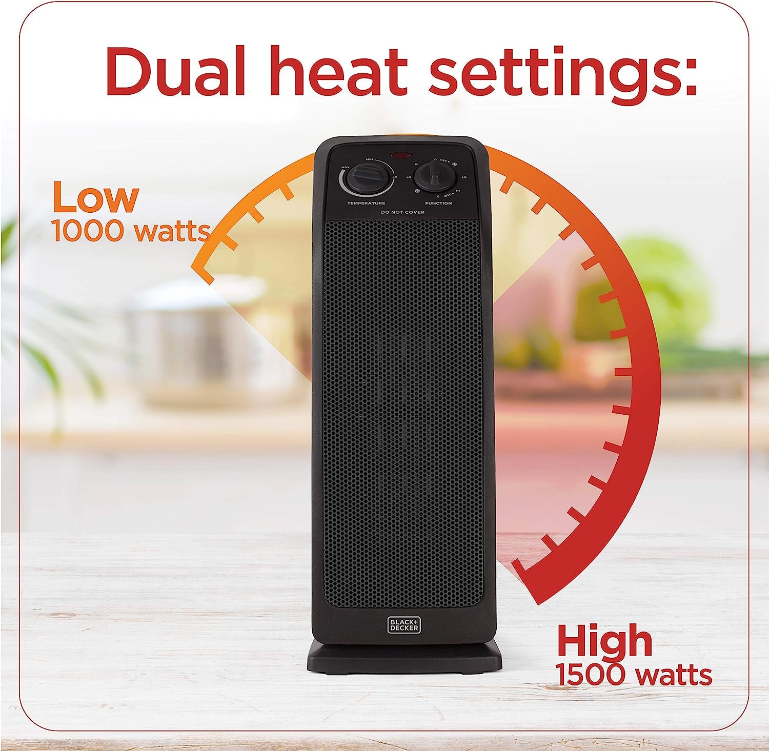 1,500-Watt Ceramic Tower Heater