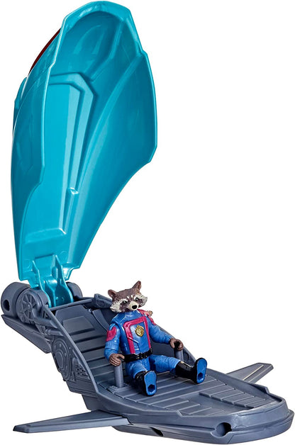 Hasbro  Guardians of the Galaxy Vol.3 Galactic Spaceship,Rocket Action Figure with Vehicle and Blaster Accessory,Superhero Toys for Kids